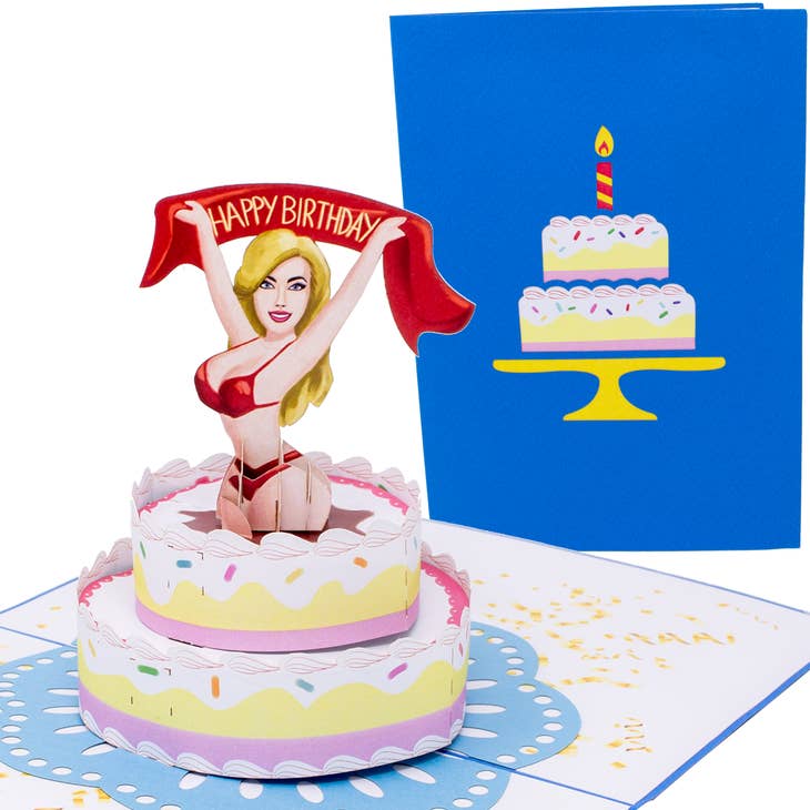 Wholesale Surprise Stripper Birthday Cake Inappropriate 3D Greeting for your  store - Faire Canada