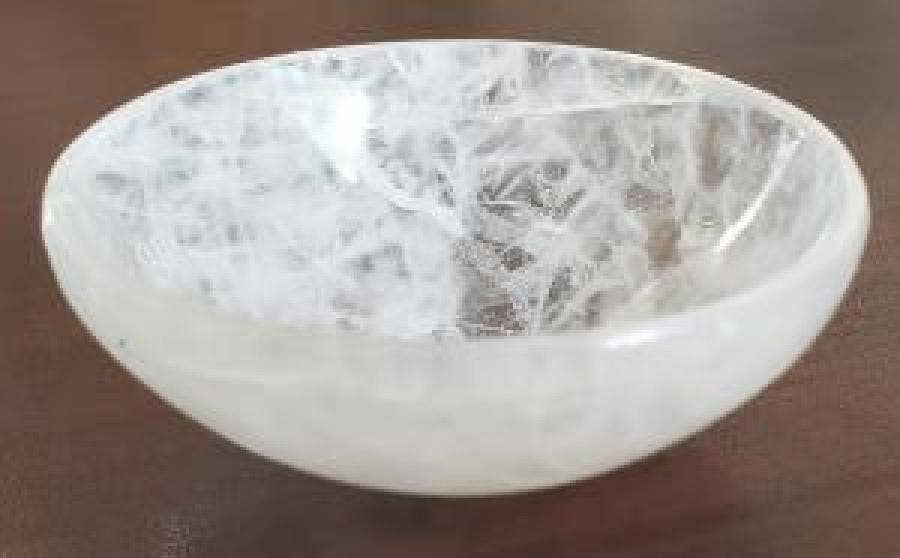 GREENROOTS USA LLC - Wholesale Decorative Plate/Dish/Bowl - Crystal Quartz Gemstone Bowl 2" Diameter X 0.75" High