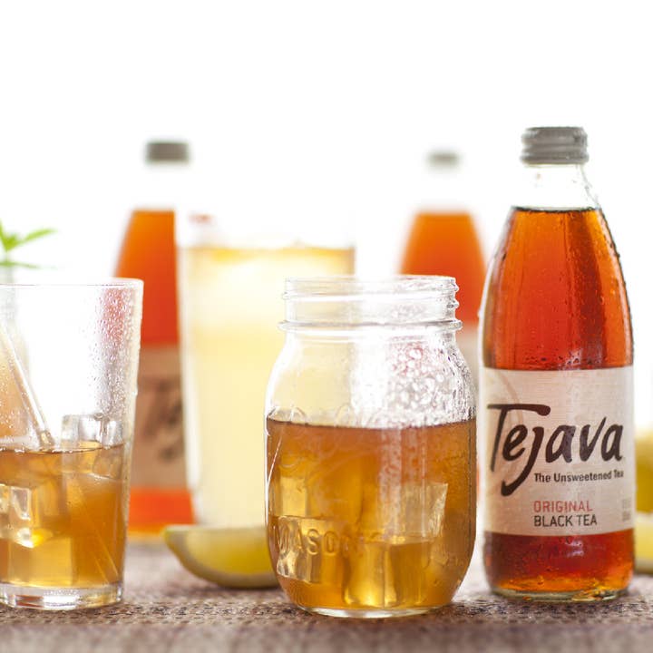 Crystal Geyser Water Company - Wholesale Iced Tea - Tejava Original Black Tea - 1 Liter 12 pack Glass Bottle