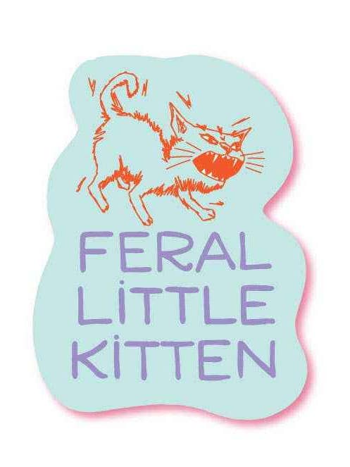 Pegatina de vinilo de gatito salvaje para venta al por mayor de Cedar Witch Goods