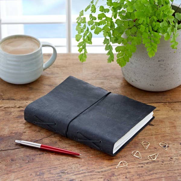 The Paper High Gift Company Limited – wholesale Journal/diary – Large Buffalo Leather Elastic Tie Journal Notebook
