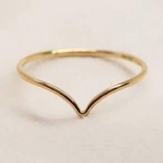 10kt Gold Chevron Ring for wholesale by Shiny Soul Creations