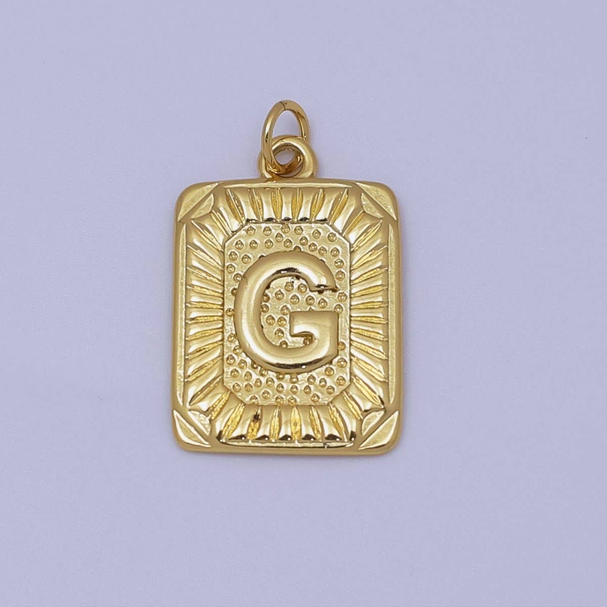 Aim Eternal - Wholesale Individual Charm/Pendant - 24k Gold Filled Initial Tag Letter Charm A - Z Alphabet Letter Tile Charm Pendant Personalized Charm for Designer Inspired Necklace Jewelry Making A716~A7286