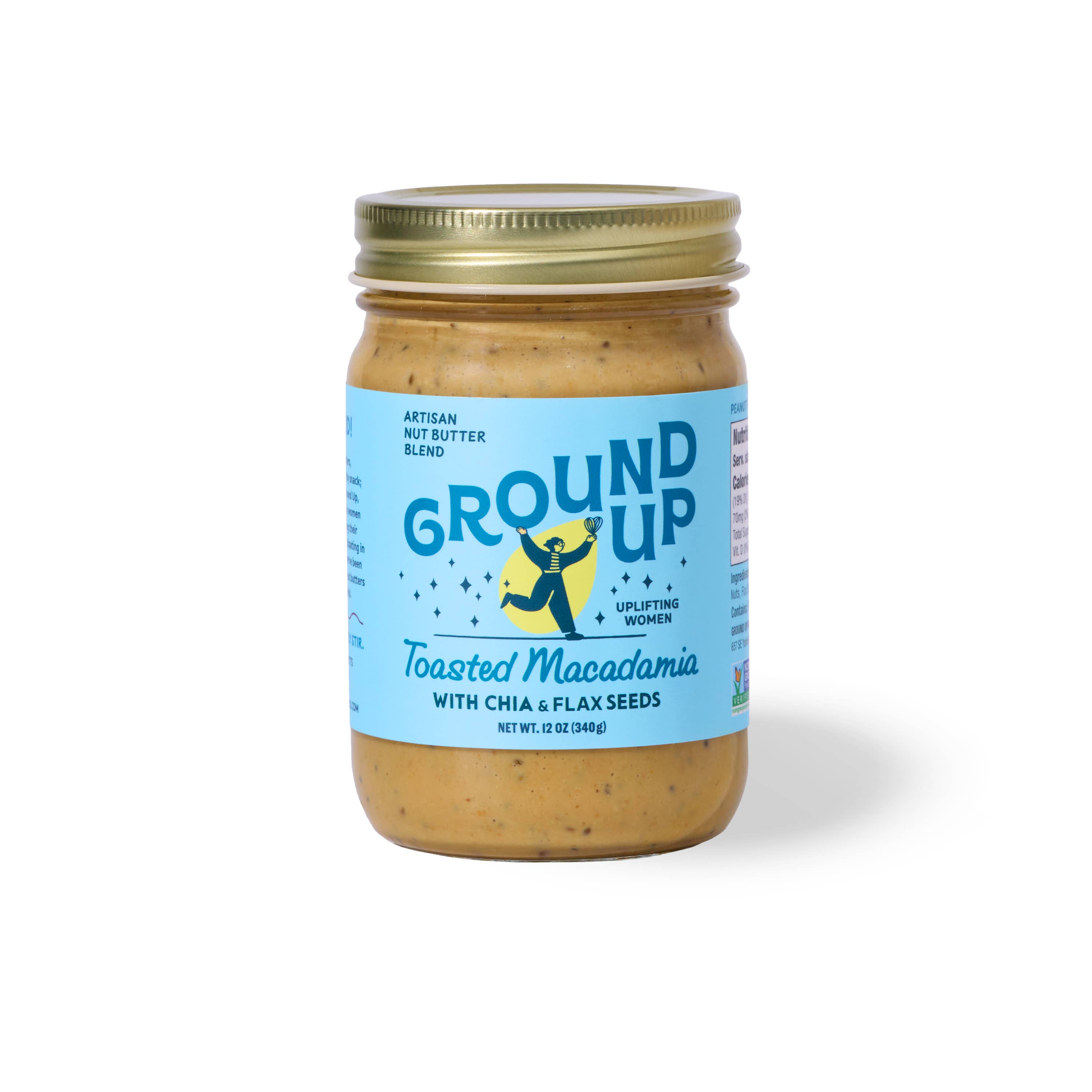 Ground Up - Wholesale Nut Butter - 12oz - Toasted Macadamia Nut1