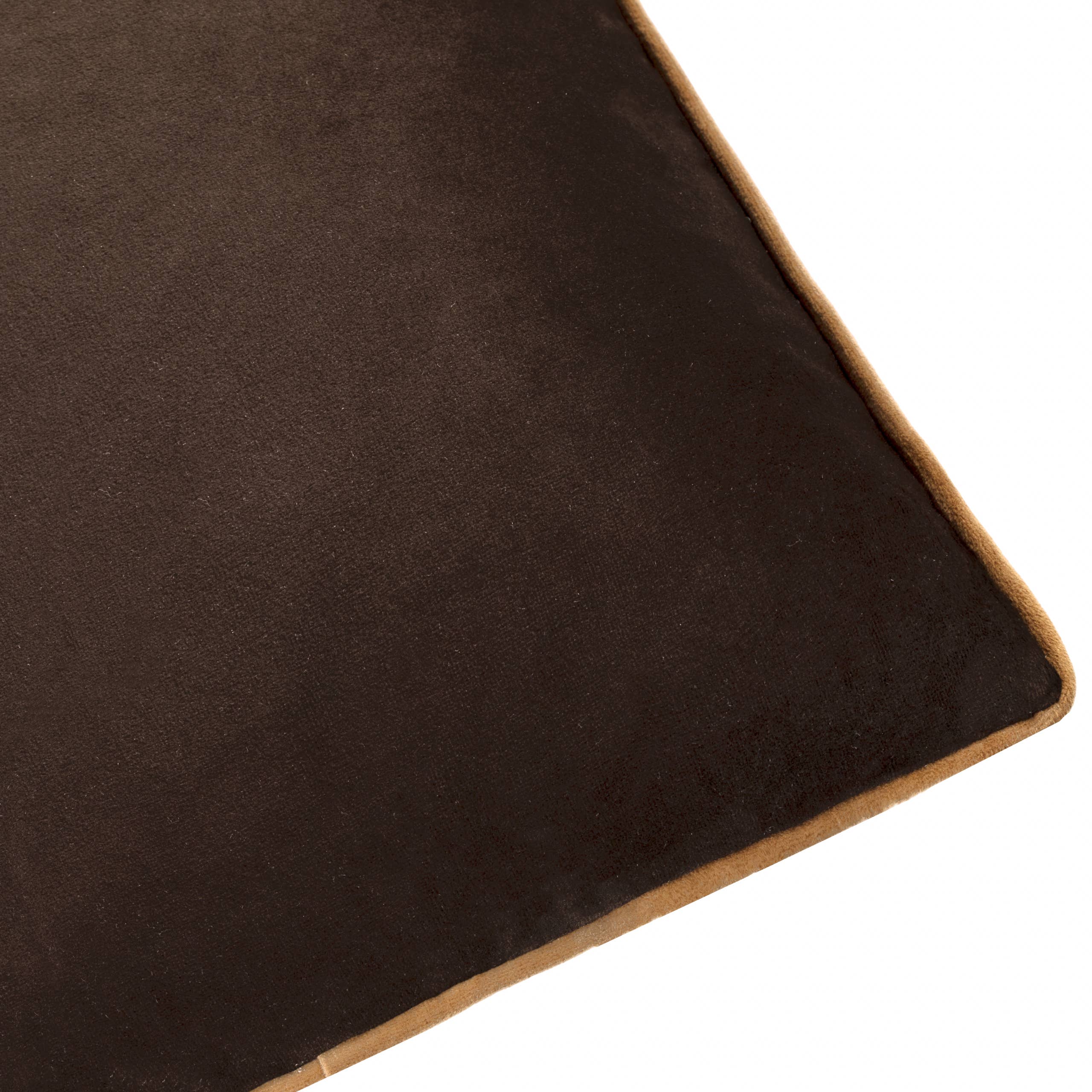 Chocolate Caramel Meridian Velvet Cushion Chocolate/Caramel for wholesale on Faire2