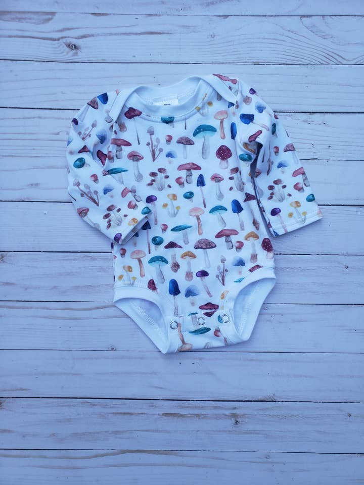 Small Blessings Design - Wholesale Bodysuit (Non-Footed) - Baby - Mushroom bodysuit, infant clothing, infant bodysuit