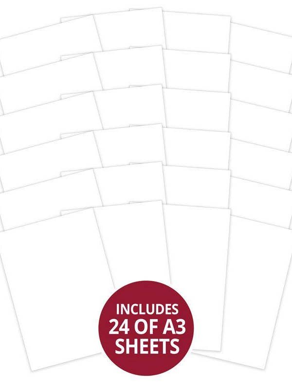 Adorable puntuable — Tiza blanca A3 x 24 hojas para venta al por mayor de Ecstasy Crafts Distributing