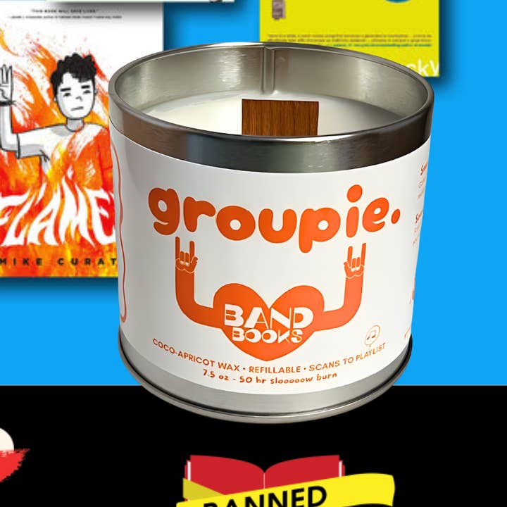 groupie candles - Wholesale Travel Candles - "Band Books" Playlist Candle (Play on Banned Books)2