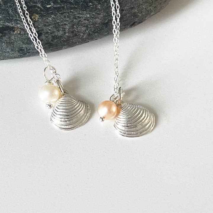 Silver Scottish Clam Shell Necklace for wholesale by the ticketyboo coo