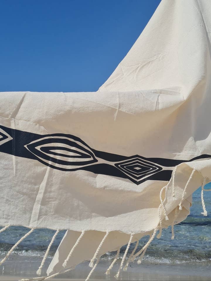 Strandhandduk 100% bomull BANDA för wholesale av LA FIBRE ARTISANALE