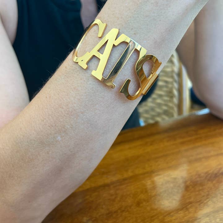 Steele Sloan Designs - Wholesale Cuff Bracelet - CATS Bangle Bracelets Tarnish Resistant All Caps -Go CATS1