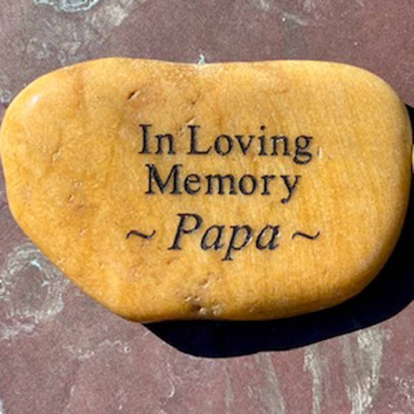 In Loving Memory River Rock - Papa for wholesale by SHOPGIVECOURAGE