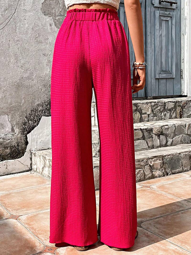 Lily Clothing - Wholesale Pants - Women's - ASSORTED BUBBLE PLAID CASUAL WIDE-LEG PANTS11