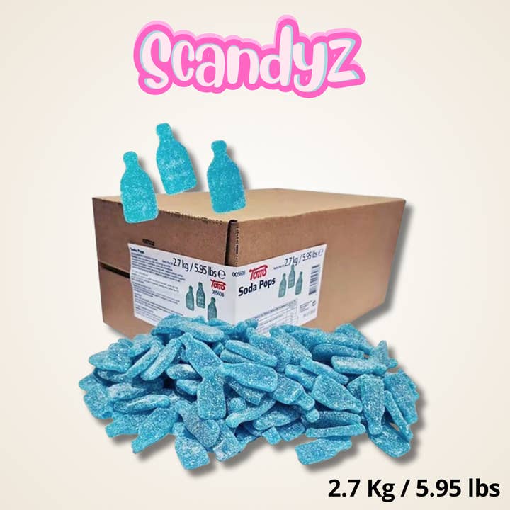 scandyz - Wholesale Gummy - Soda Pops Sour – Blue Fizzy Bottles 2.7 kg