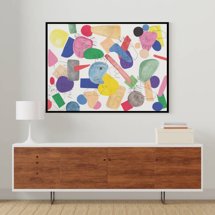 Sound of Success' Bright Geometric Fine Art Print for wholesale by The Rising Space