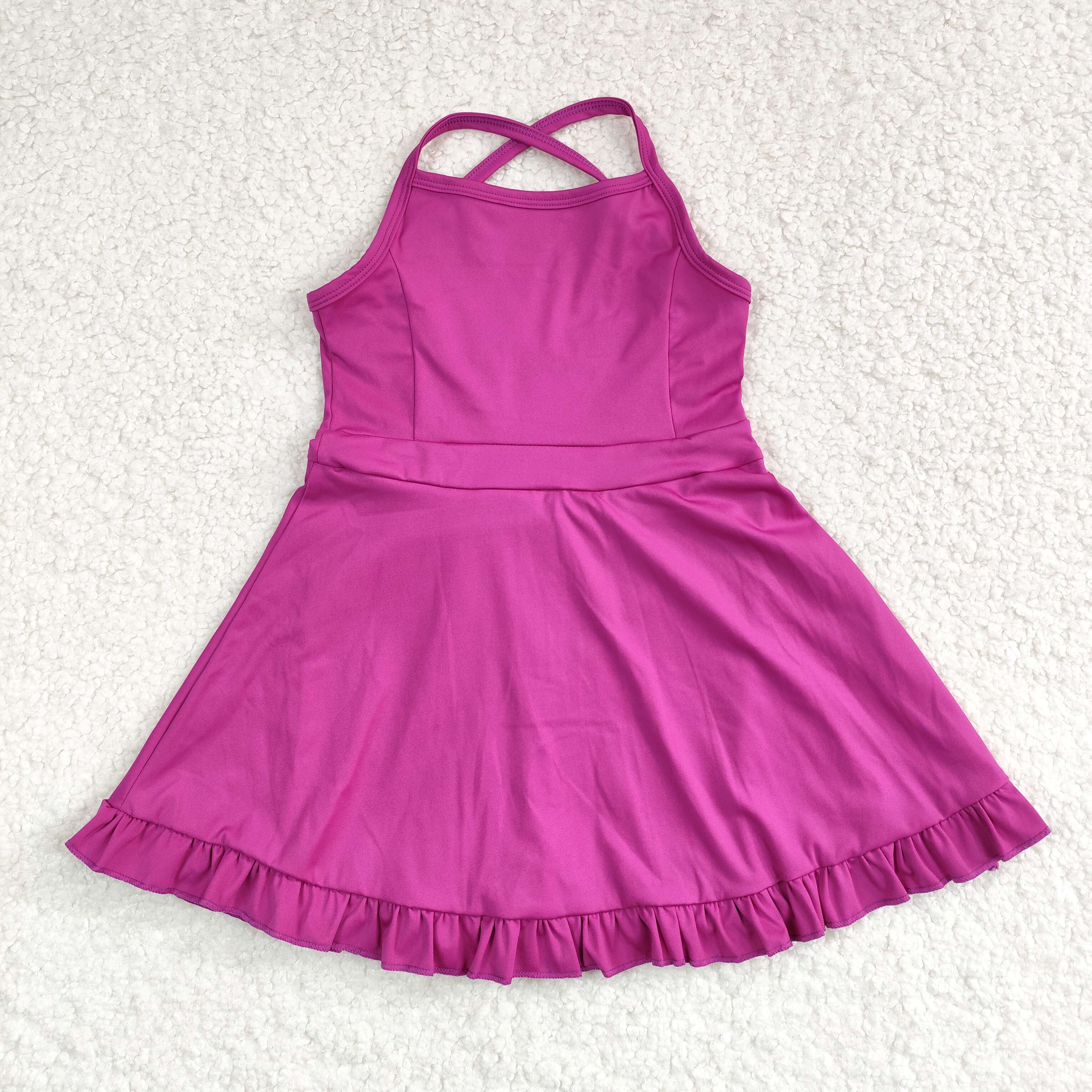 Aier Wholesale - Wholesale Athletic Dress - Kids - Baby Girls Knit Knee Length Active Wear Athletic Dresses9