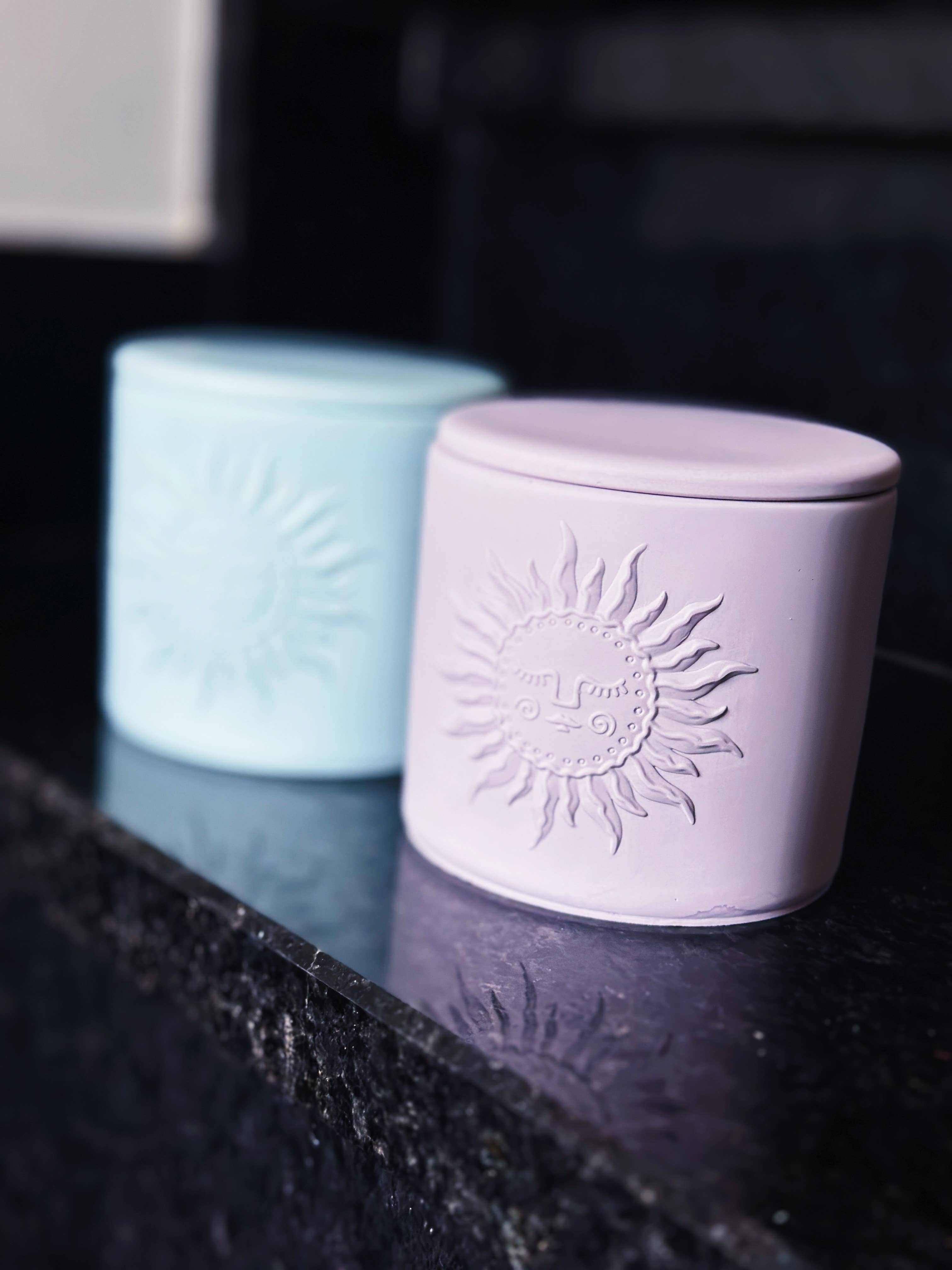 ECLAT DE L'AUBE - Wholesale Jar/Filled Candle - Handmade container scented candle - Solar Totem1