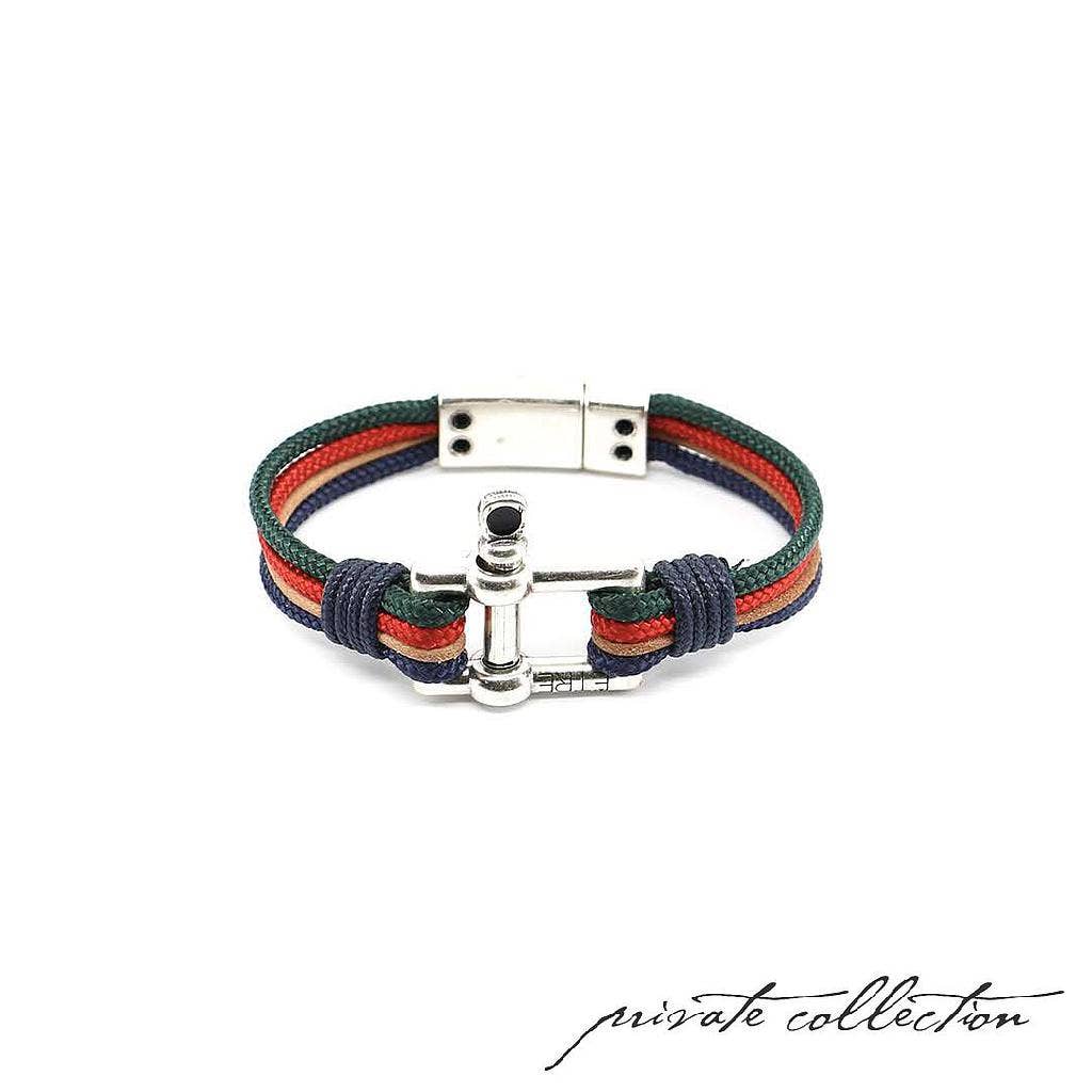 Être - Bracelets & Accessories - Wholesale Jewelry - Men's - Men's Bracelet | Le Rectangle - Bleu, Rouge&Vert0