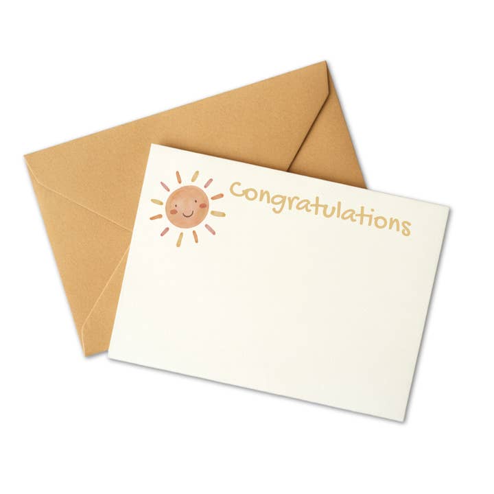CONGRATULATIONS SUN MINI CARD for wholesale by Stickerlishious