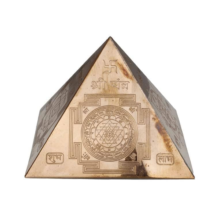 AmazeU - Wholesale Decorative Tabletop Object -  Copper Sri Yantra  Pyramid, Vastu Sri Yantra Copper Pyramid0