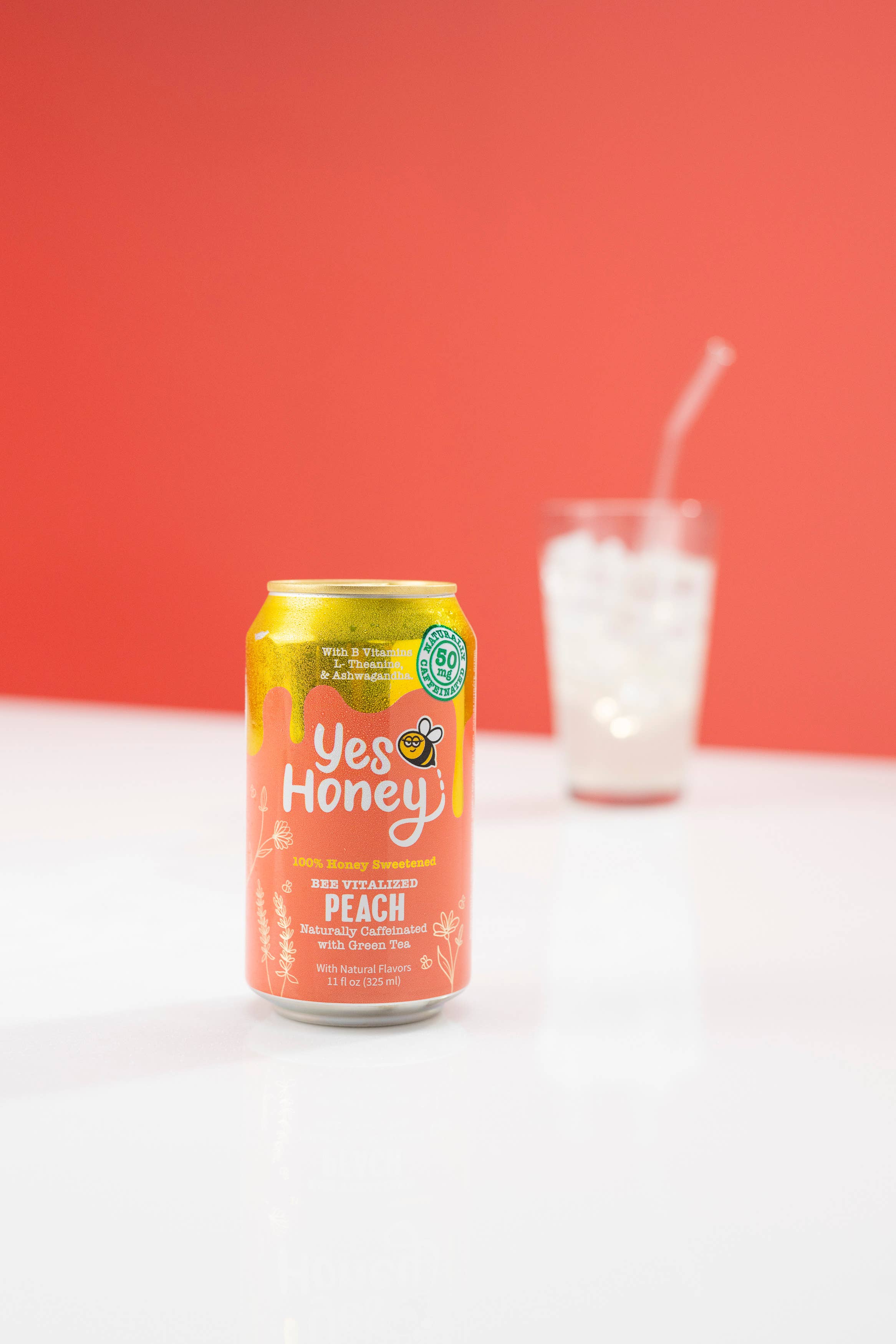 Yes Honey - Wholesale Soda/Carbonated Drink - Yes Honey - 100% Honey Sweetened Soda - Peach Vitality1