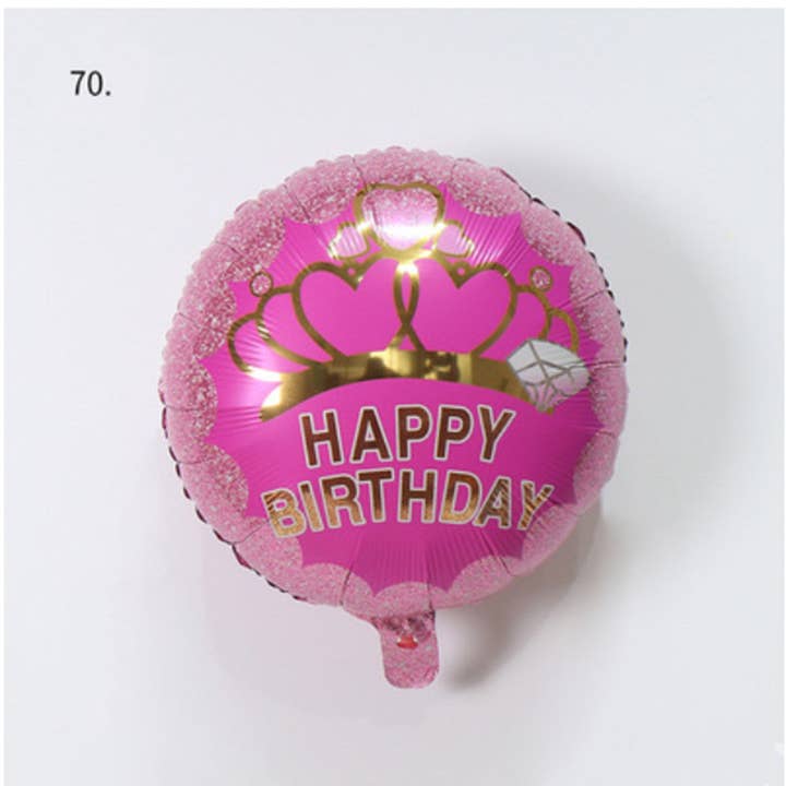 My Wholesale Warehouse - Wholesale Balloon - Generise Large 18" Inch Helium & Self Inflating Happy Birthday Foil Party Balloons with String and Straw23