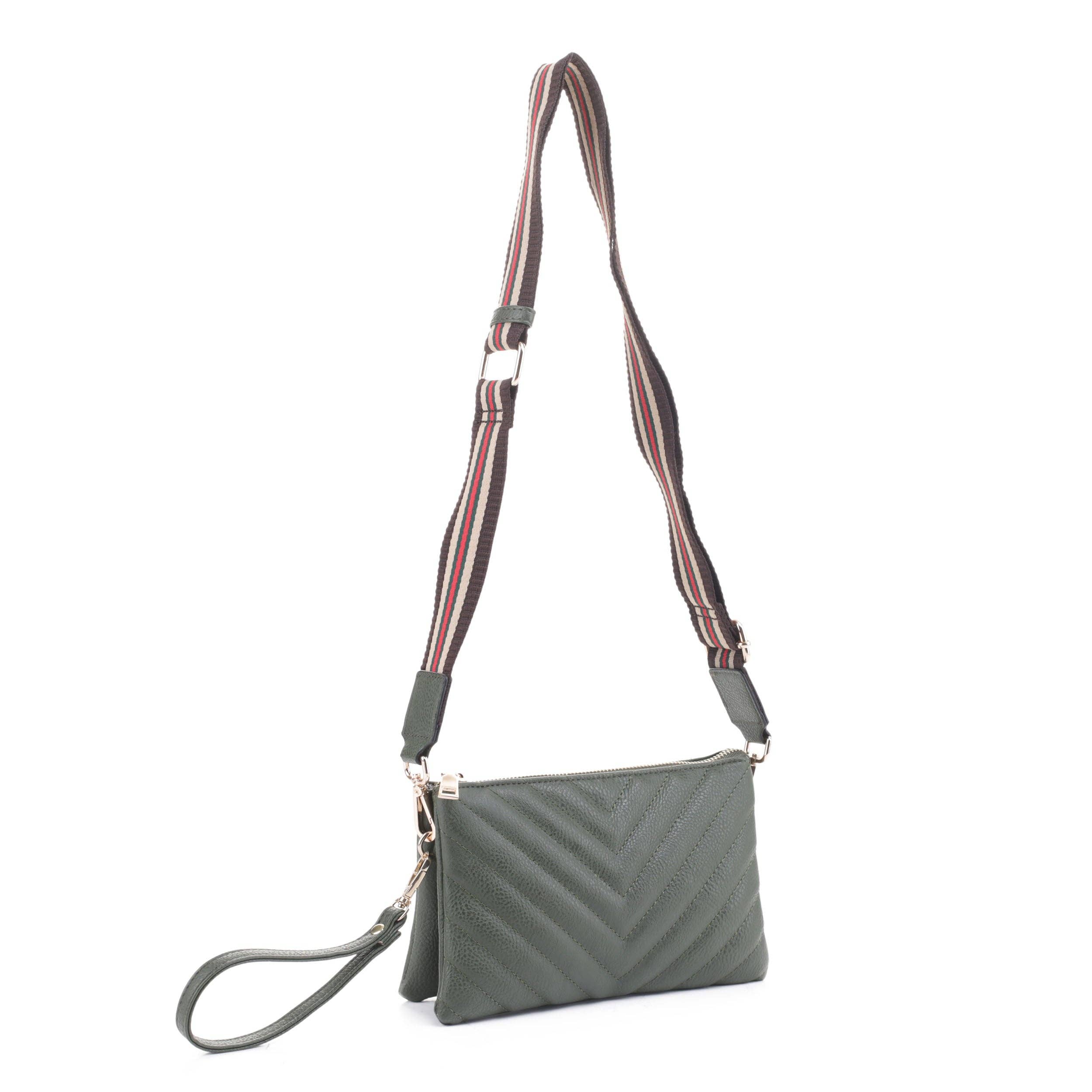 Isabelle Handbags - Vente Sac à bandoulière – femme - CVS20245 Sac bandoulière matelassé en chevrons avec sangle en toile8