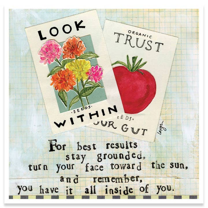 Calypso Cards LLC - Wholesale Encouragement Card - LOOK WITHIN SUPPORT GREETING CARD 5.5 x 5.5"