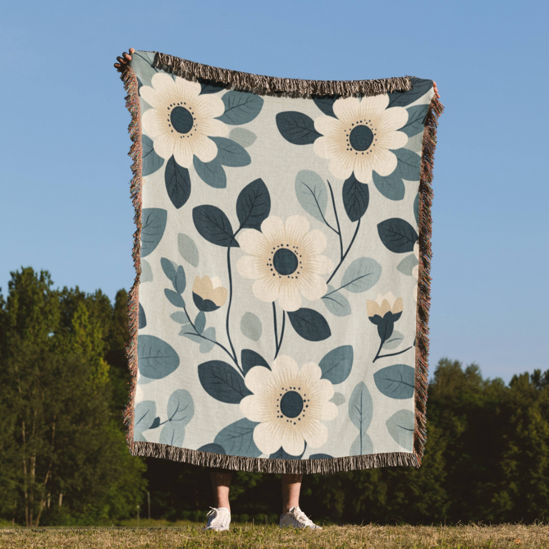 Havelli Studio – wholesale Prydnadsfilt – Dalianna blomma vävd filt0