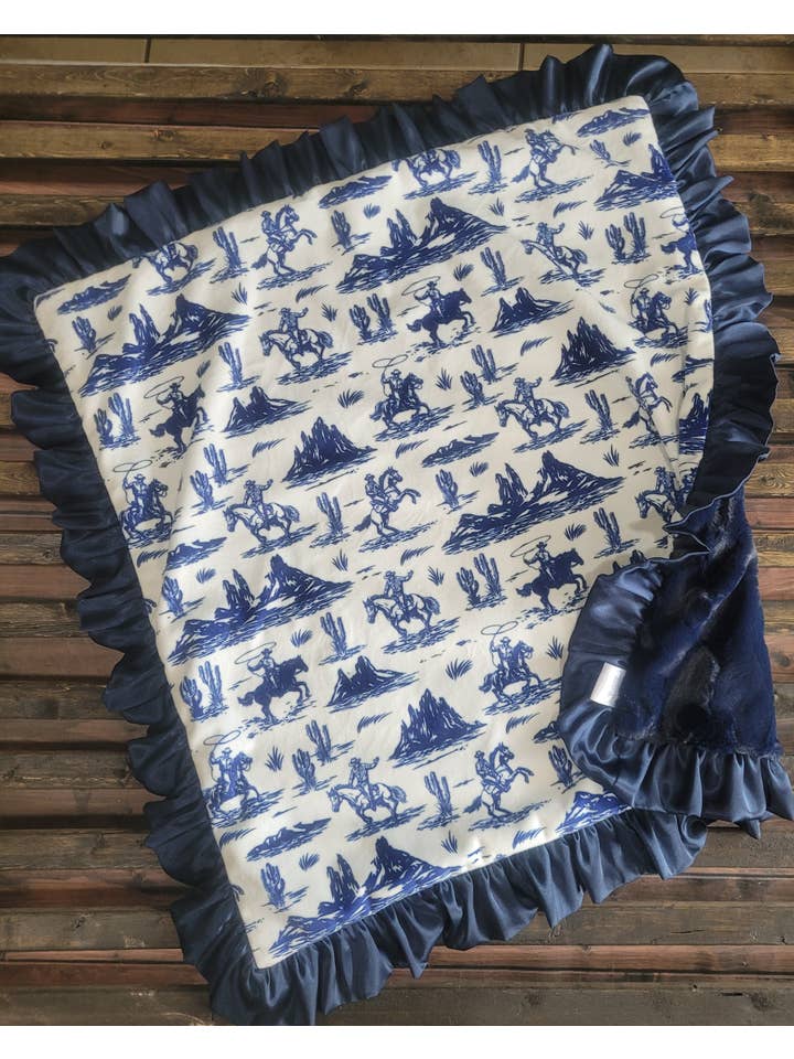 Cuddle Couture - Wholesale Bedding Blanket - Kids & Baby - Cowboys Blues