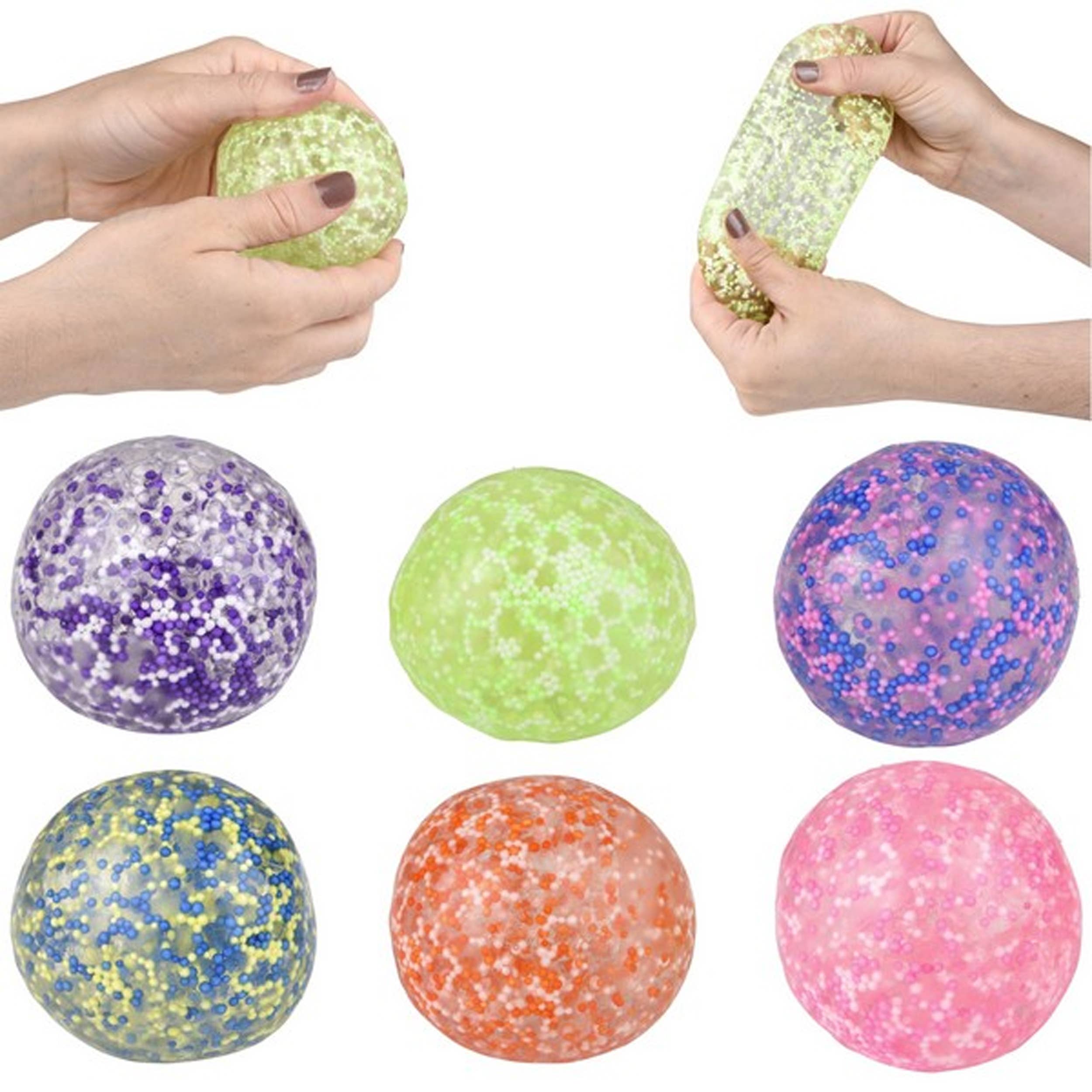 JSBlueRidge Toys - Wholesale Squishy Toy - Kids & Baby - Sticky & Squishy Beaded Ball Kids Toy- Assorted1
