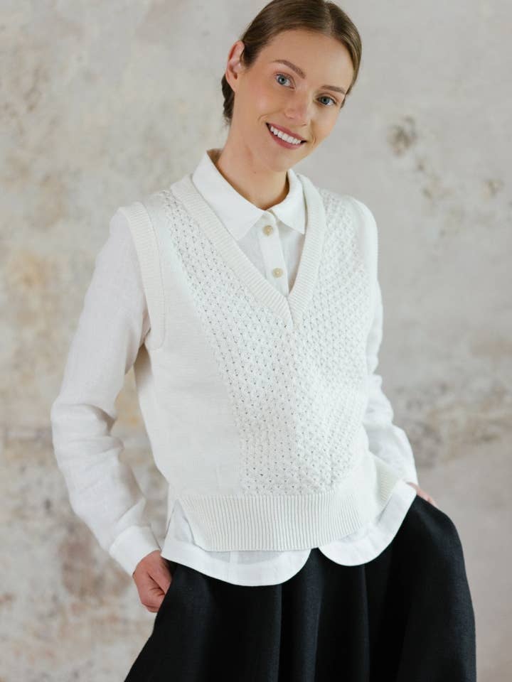 Elaine vest, ærmeløs for engroshandel hos Son de Flor