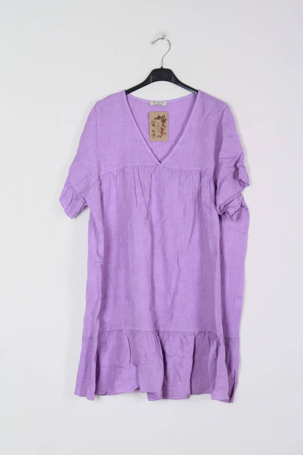 LÉA & LUC - Wholesale Dress - Women's - Short dress in 100% linen REF.1885/122