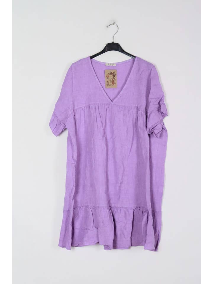 LÉA & LUC - Wholesale Dress - Women's - Short dress in 100% linen REF.1885/122