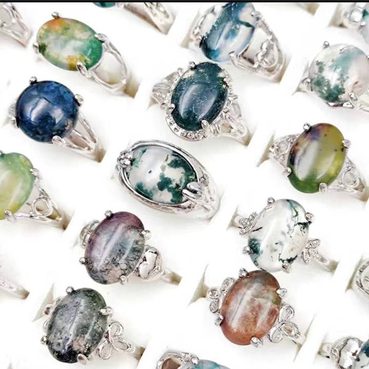 Moon River Designs - Wholesale Cocktail/Statement Ring - Bulk Crystal Rings Rings Bulk Set Crystal Rings Fitted
