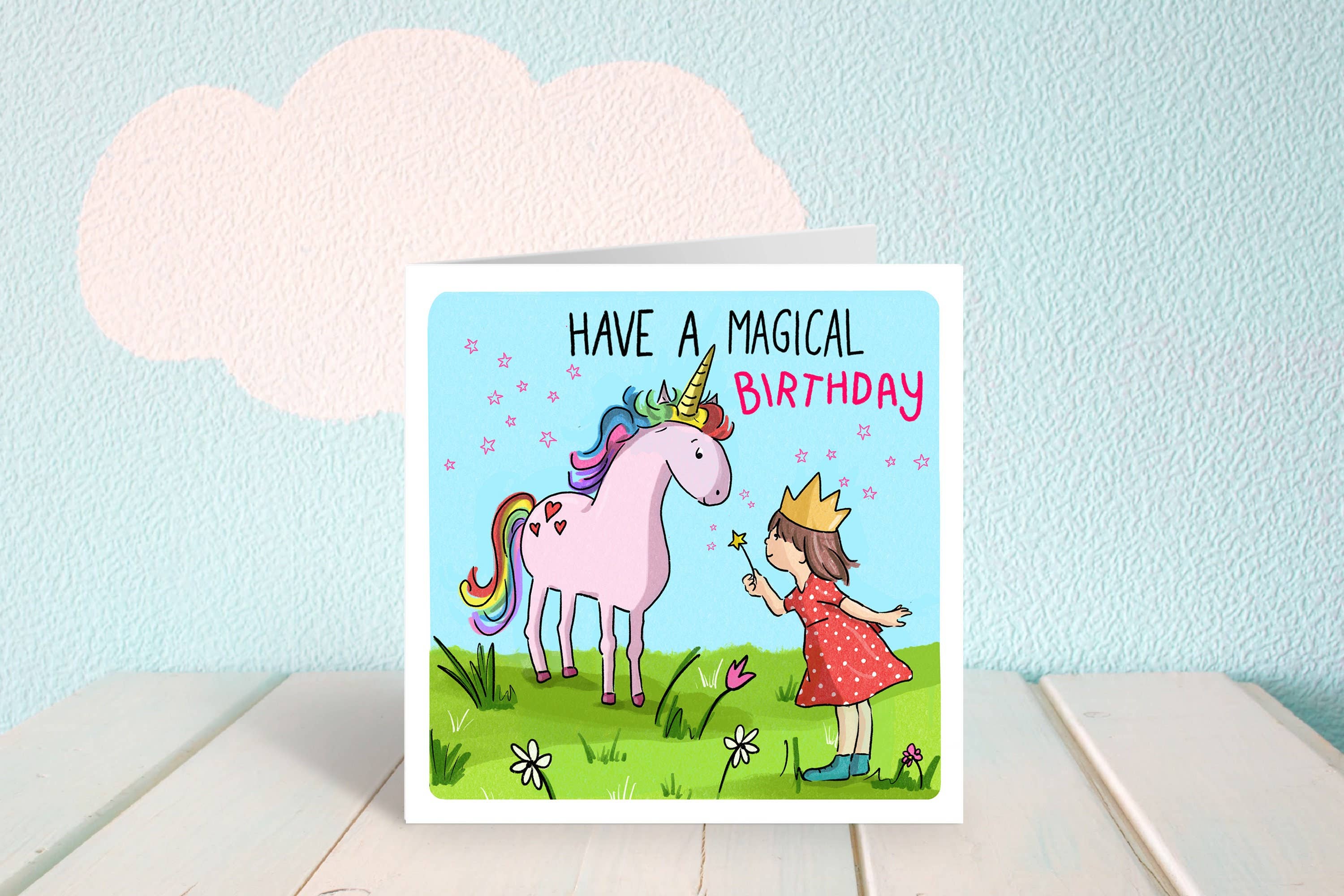 Cake and Crayons - Wholesale Birthday Card - Have a Magical Birthday Greetings Card