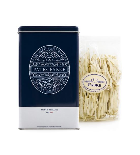 PATES FABRE - Wholesale Pasta - ROYAL BLUE METAL BOX & 250G PASTA - TAGLIATELLE0