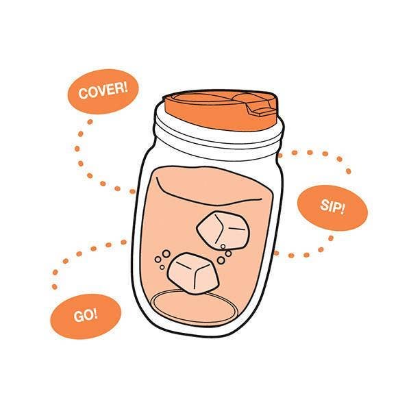 Fox Run Brands - Wholesale Drink Lids - Jarware Drink Lid for Regular Mouth Mason Jar