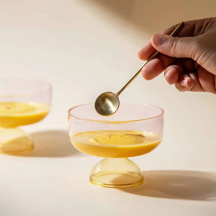 Ivy Blush Pink Dessert-/Snackskål - 4 x 3 tommer, 6,08 oz for engroshandel hos Casa Amarosa