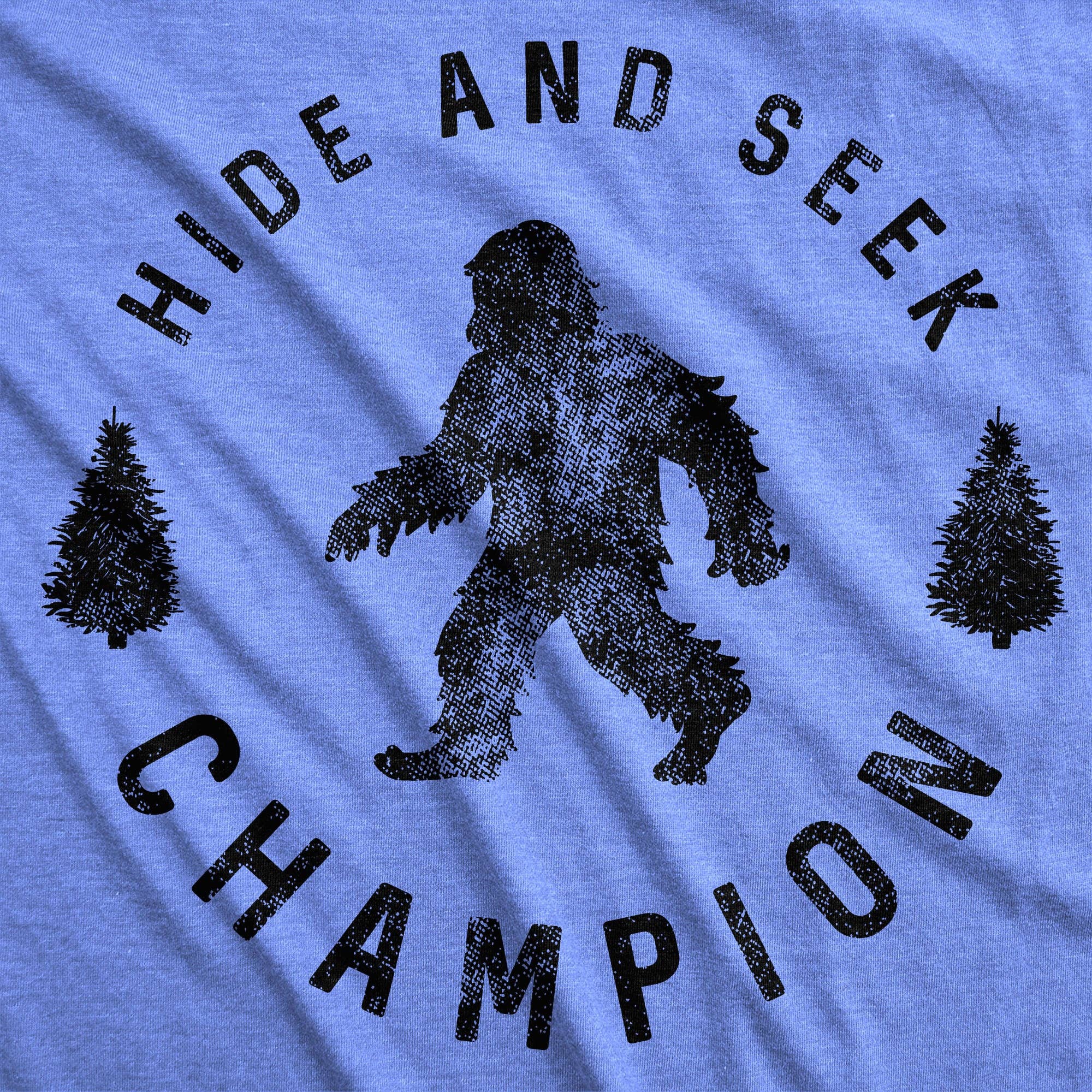 Crazy Dog T-Shirts - Wholesale Screen Printed T-Shirt - Men's - Hide And Seek Champion Graphic T-shirt Funny Bigfoot Tee8