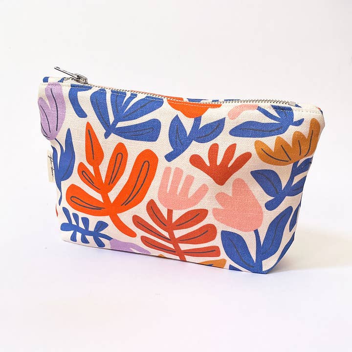 Fabric Drawer - Wholesale Pouch - Women's - Handmade Make-up, Travel, Fabric Zip Purse - Petals (Light)
