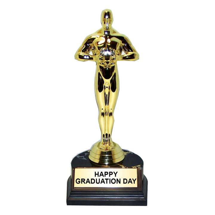 AAHS Enterprises - Wholesale Decorative Tabletop Object - Trophy - Happy Graduation Day - Gold - (7 inches)