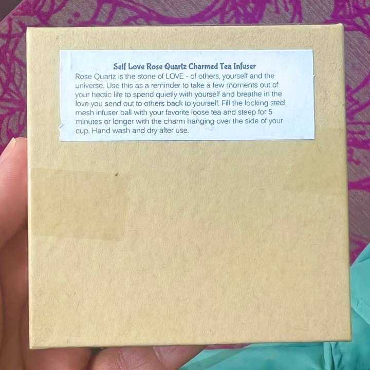 Kinley Jewelry - Wholesale Tea Strainer/Infuser - Tea Infuser Self Love Rose Quartz Crystal Charmed Kitchen 4