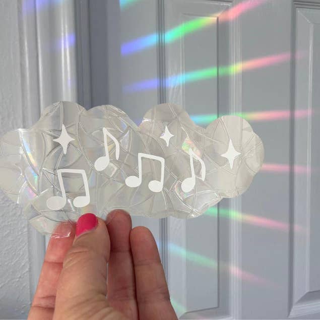 Music Notes Crystal Rainbow Catcher, Rainbow Sun Catcher, Window Decal for wholesale by The Teaching Duo