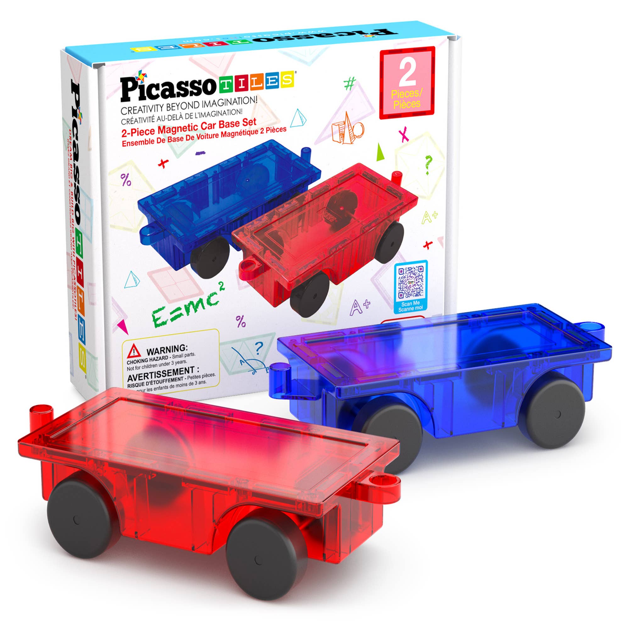 PicassoTiles - Wholesale Toy Car/Truck - Kids - PicassoTiles 2PK Magnetic Tile Building Set0