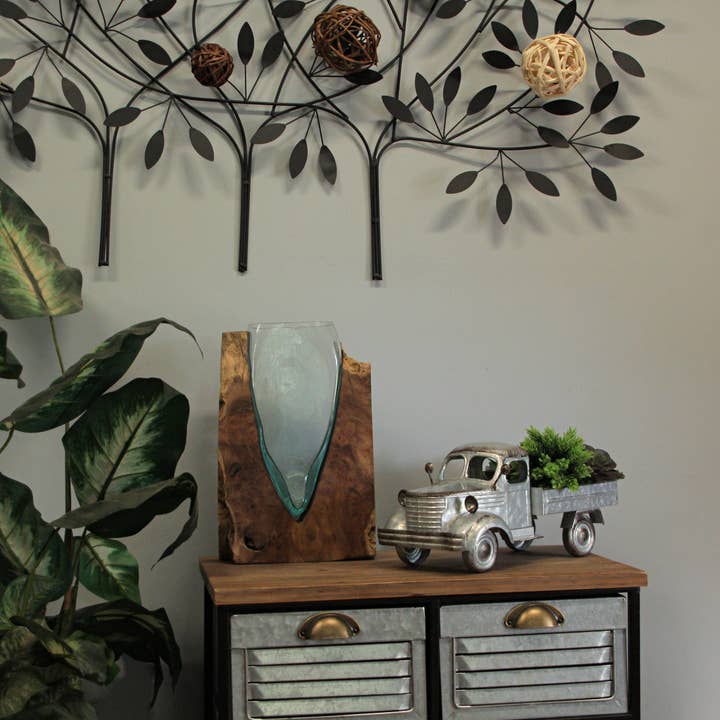 Zeckos - Wholesale Planter Box - Distressed Galvanized Silver Vintage Truck Metal Planter6