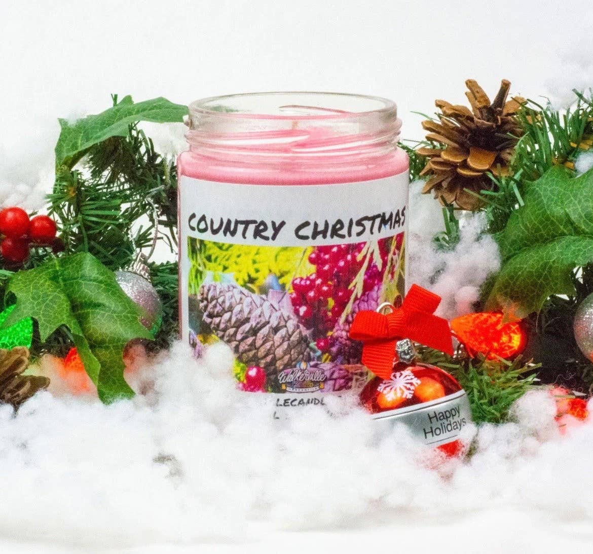 Walkerville Candles - Wholesale Jar/Filled Candle - Country Christmas Eco-friendly 12 oz Coconut Soy Candle