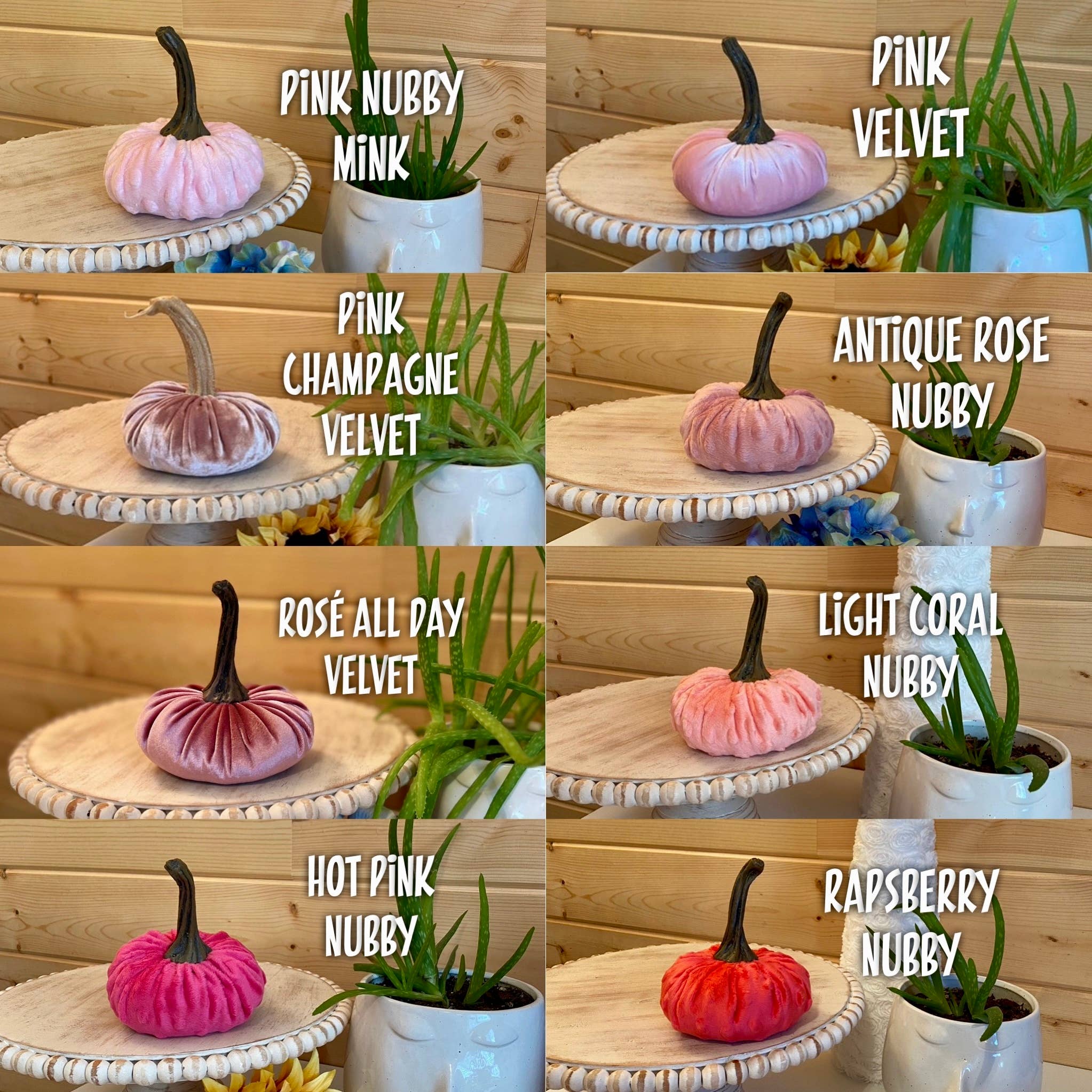 Leanne Bruce Co. - Wholesale Decorative tabletop object - Fabric Pumpkins SMALL Fall to Summer Home Decor Centerpiece 10