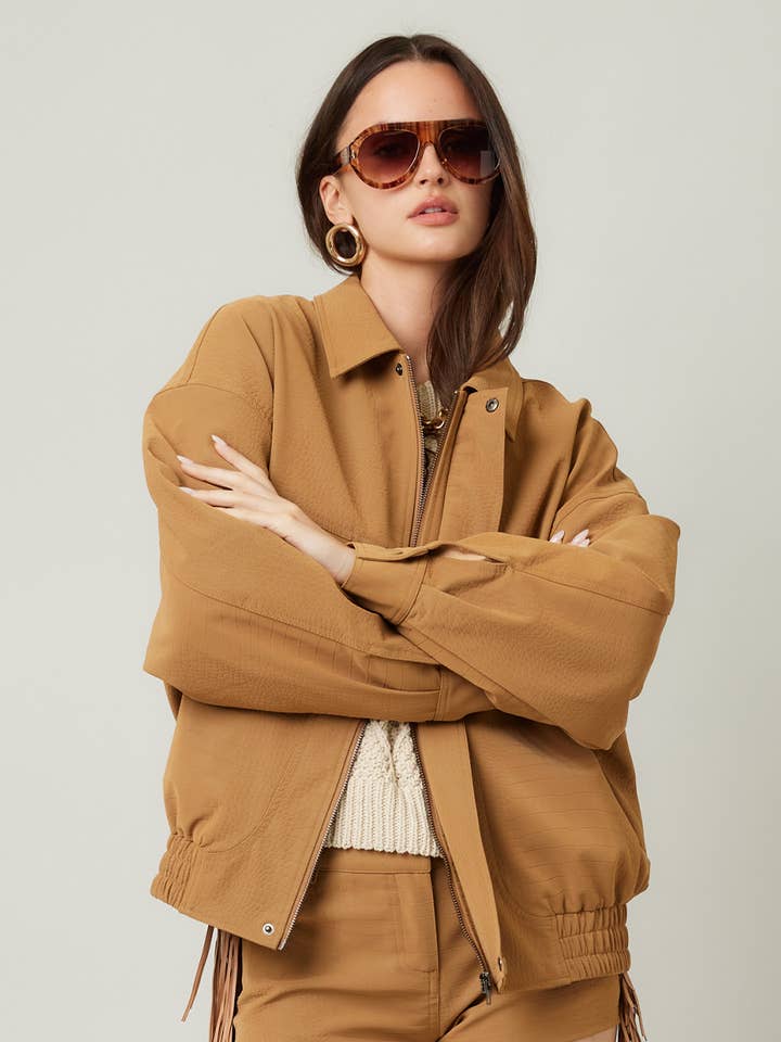 Faux Leather Oversized Jacket for wholesale by ILLA ILLA