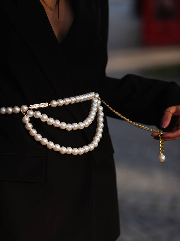 Emma Pearls Belt for wholesale by Marcelle Store
